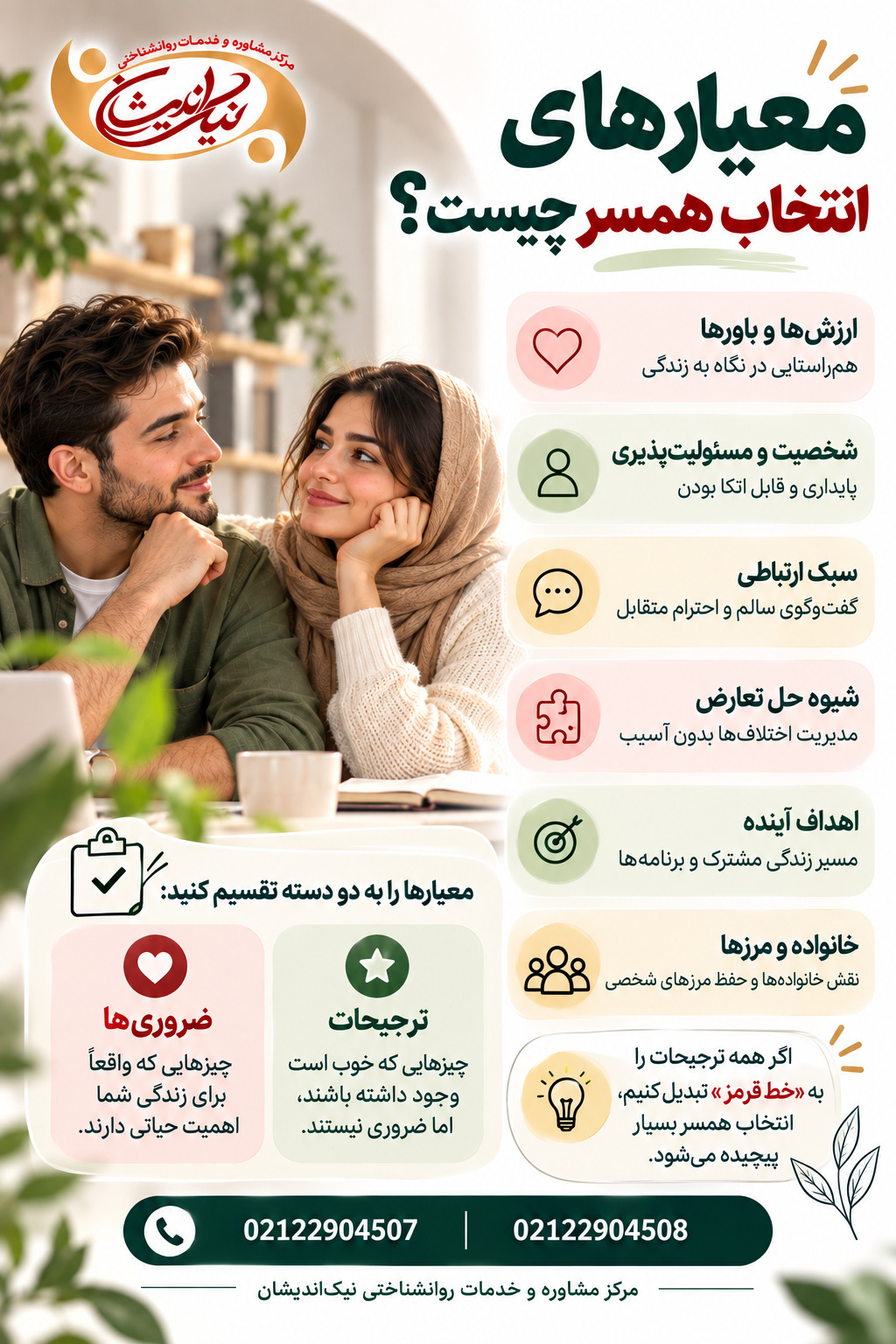 معیارهای انتخاب همسر چیست؟